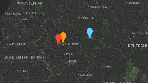 Map of company locations