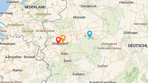 Map of company locations