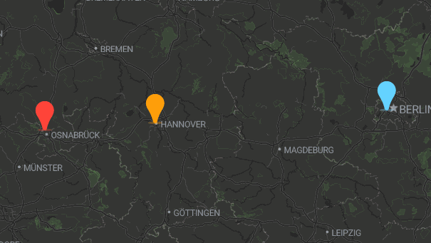 Map of company locations