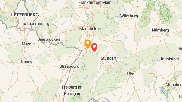 Map of company locations