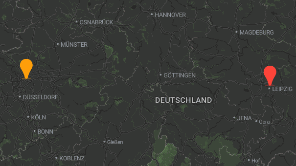 Map of company locations