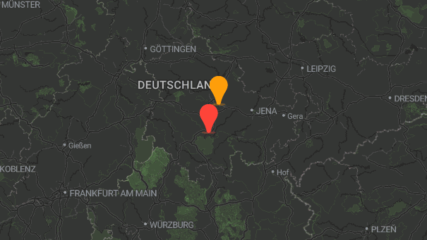 Map of company locations