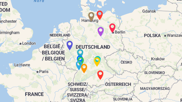 Map of company locations