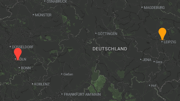Map of company locations