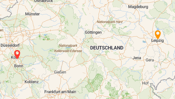 Map of company locations