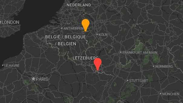 Map of company locations