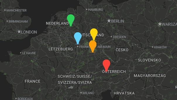 Map of company locations
