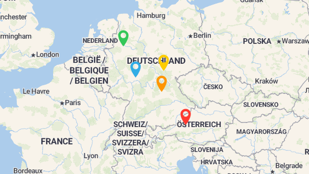 Map of company locations