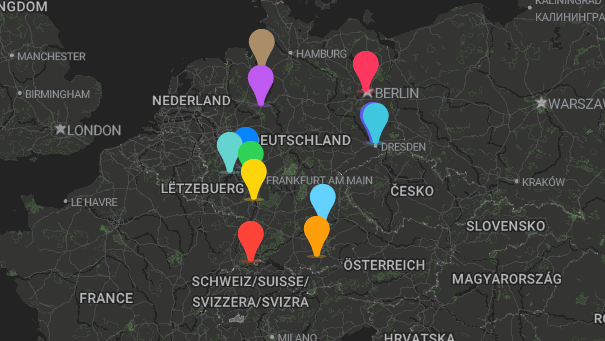Map of company locations