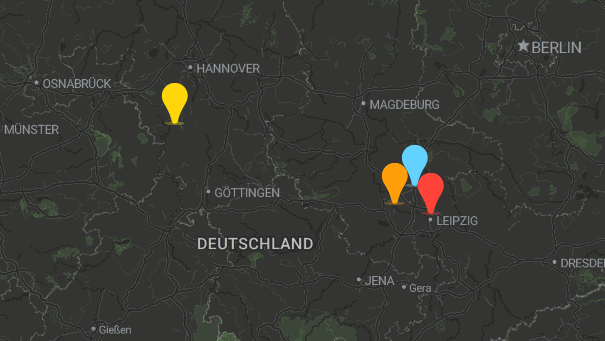 Map of company locations