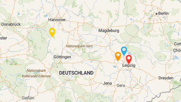 Map of company locations