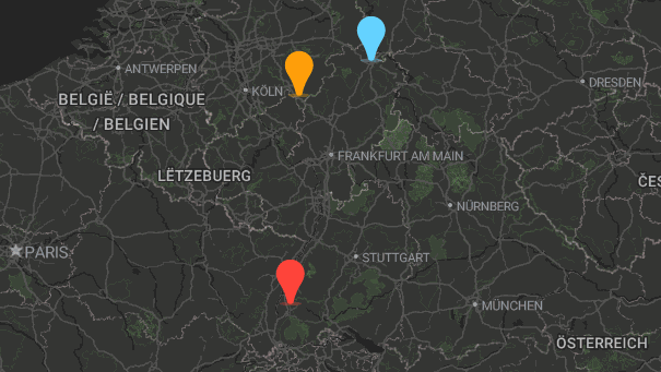 Map of company locations