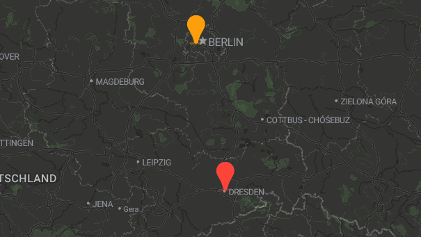 Map of company locations