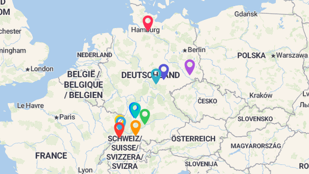 Map of company locations