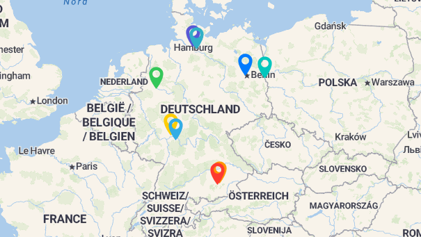Map of company locations