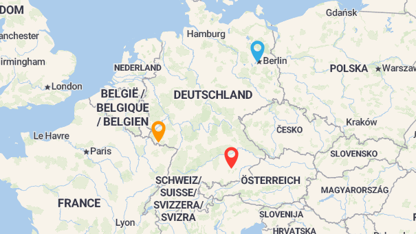 Map of company locations