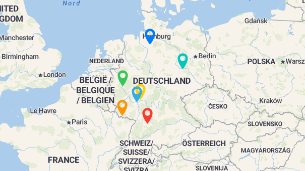 Map of company locations