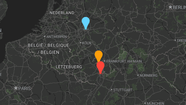 Map of company locations