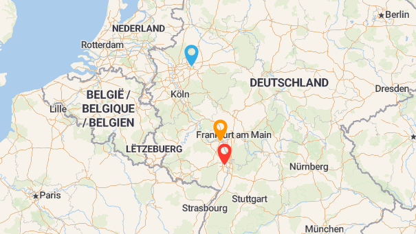 Map of company locations