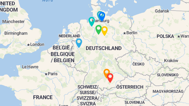 Map of company locations