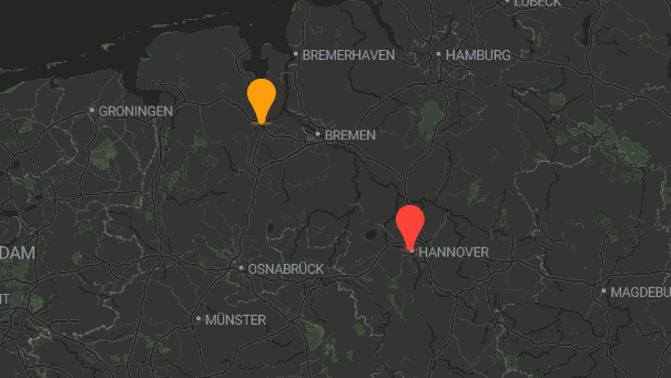Map of company locations