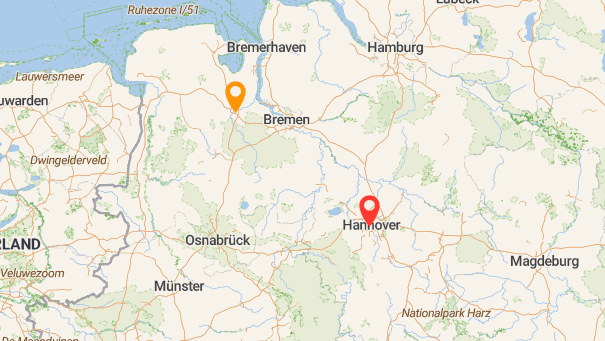 Map of company locations