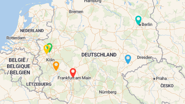 Map of company locations