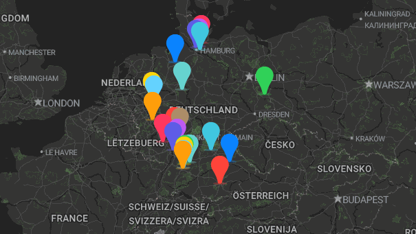 Map of company locations