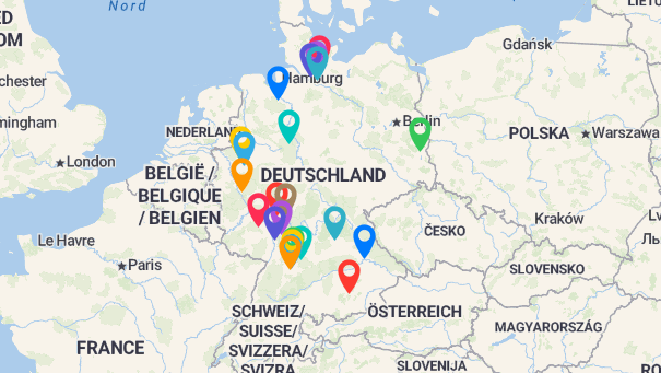 Map of company locations