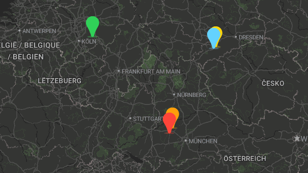 Map of company locations