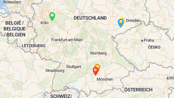 Map of company locations