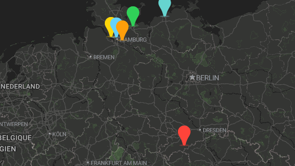 Map of company locations