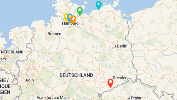 Map of company locations