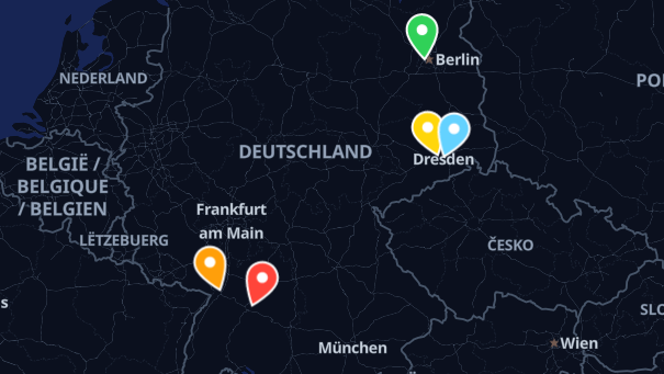 Map of company locations