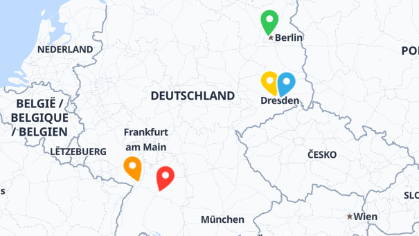 Map of company locations