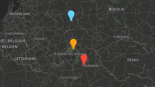 Map of company locations