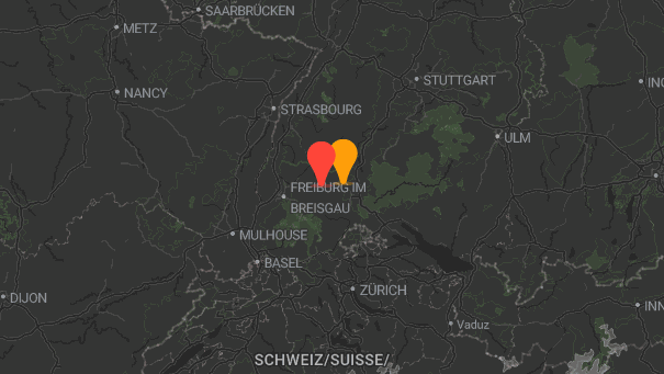 Map of company locations