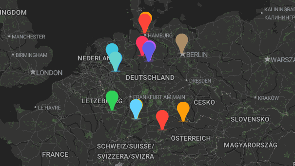 Map of company locations