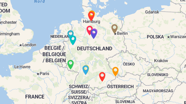 Map of company locations