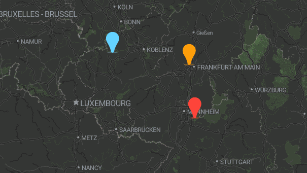 Map of company locations