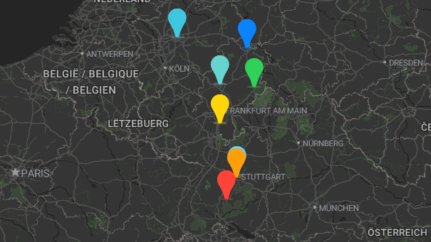 Map of company locations