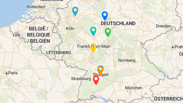 Map of company locations
