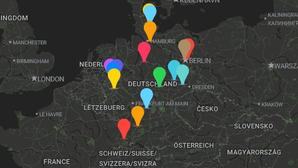 Map of company locations