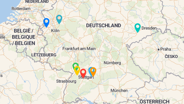 Map of company locations