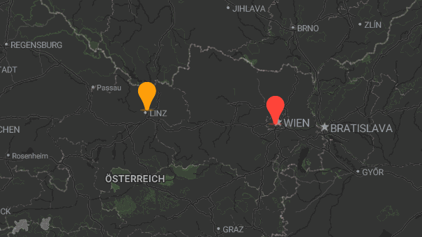 Map of company locations