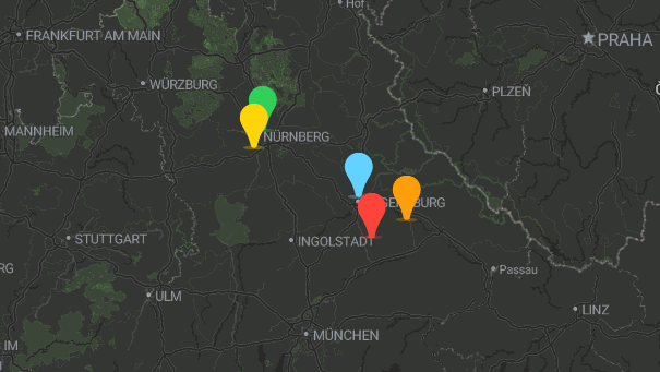 Map of company locations