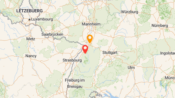 Map of company locations