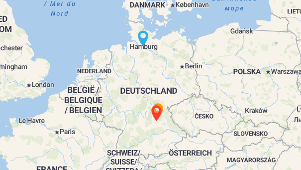 Map of company locations