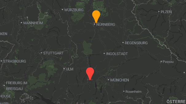 Map of company locations