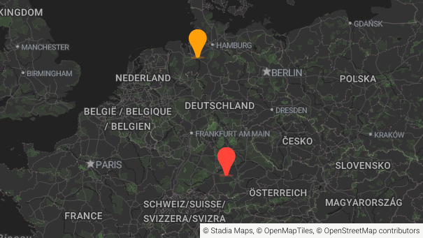 Map of company locations